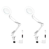 2xMagnifier Glass Lens 5X Magnifying Lens Lamp Desk Light for Jewelry Repair