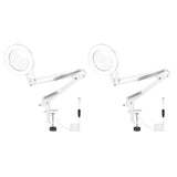 2xMagnifier Glass Lens 5X Magnifying Lens Lamp Desk Light for Jewelry Repair
