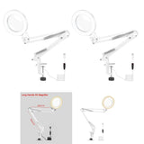 2xMagnifier Glass Lens 5X Magnifying Lens Lamp Desk Light for Jewelry Repair