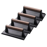 Durable Cast Iron Meat Grill Press for Pan Oven Griddle Skillet 3-5pcs 4pcs