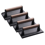 Durable Cast Iron Meat Grill Press for Pan Oven Griddle Skillet 3-5pcs 4pcs