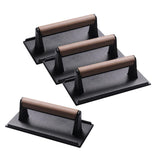 Durable Cast Iron Meat Grill Press for Pan Oven Griddle Skillet 3-5pcs 4pcs
