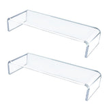 Home Clear Monitor Stand Shelf PC LCD Computer Screen Riser Tray Holder 2pcs