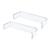Home Clear Monitor Stand Shelf PC LCD Computer Screen Riser Tray Holder 2pcs