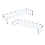 Home Clear Monitor Stand Shelf PC LCD Computer Screen Riser Tray Holder 2pcs
