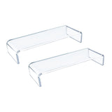 Home Clear Monitor Stand Shelf PC LCD Computer Screen Riser Tray Holder 2pcs
