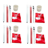 4 Sets Backyard Practice Golf Hole Pole Flag Cup Stick Pole Putting Green