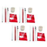 4 Sets Backyard Practice Golf Hole Pole Flag Cup Stick Pole Putting Green