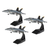 3pcs 1:100 F/A-18 Strike Helicopter Diecast Army Model & Dispaly Stand Decor