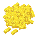 80PCS Fake Gold Bullion Bar Paperweight Door Stop for Childen Kids Toy Gift