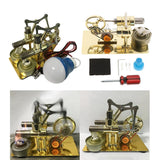 2x Mini Hot Air Stirling Engine Motor Model Educational Steam Heat Education