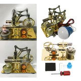 2x Mini Hot Air Stirling Engine Motor Model Educational Steam Heat Education