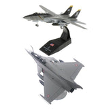 2x 1/72 Dassault Rafale Plane Fighter & 1/100 F-14 Tomcat Diecast Aircraft