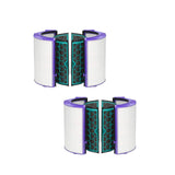 2Set Glass HEPA Filter & Activated Carbon Filter for Dyson HP04 HP05