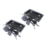 2x Hide-Away Shutter Cover Up Electric License Plate Frame w/ Remote Control