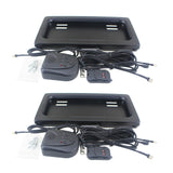 2x Hide-Away Shutter Cover Up Electric License Plate Frame w/ Remote Control