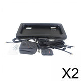 2x Hide-Away Shutter Cover Up Electric License Plate Frame w/ Remote Control