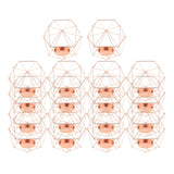 18Pcs Geometric Candle Holder Metal Pillar Candlestick Luxury Centerpieces