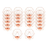 18Pcs Geometric Candle Holder Metal Pillar Candlestick Luxury Centerpieces