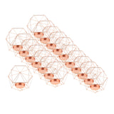 18Pcs Geometric Candle Holder Metal Pillar Candlestick Luxury Centerpieces