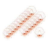 18Pcs Geometric Candle Holder Metal Pillar Candlestick Luxury Centerpieces
