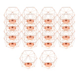 18Pcs Geometric Candle Holder Metal Pillar Candlestick Luxury Centerpieces