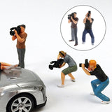 Maxbell 2pcs Mini 1/87 Photographer People Model Doll Layout Scenery Accessories
