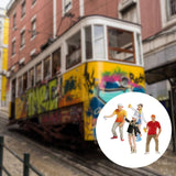 Maxbell Set of 4 HO Scale Hand Painted Graffiti Resin People Doll Train Layout