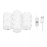 8xHollywood Style LED Vanity Mirror Lights for Makeup  10 Bulbs White light