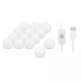 6xHollywood Style LED Vanity Mirror Lights for Makeup  14 Bulbs White light