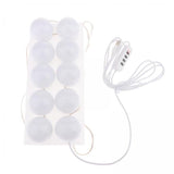 8xVanity  Style LED Mirror Lights Bulbs Kit Lamp Cosmetic 10 Bulbs