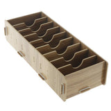 12x9 Dividers Name Card Wooden business card case office desktop Cherry wood