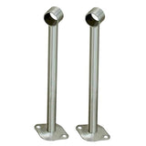 9x2x Stainless Steel Wardrobe Pipe Lever Bracket Closet Rod Holder 300mm
