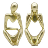 Maxbell 2x Thinker Sculpture Figurine Home Statues Modern Bookcase Decors