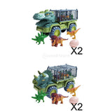 4 Set Dinosaurs Transport Car Cars Toys Playset for Boys Girls Collectibles