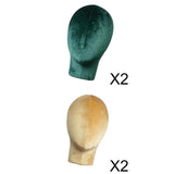 4pcs Mannequin Manikin Head Model Wigs Glasses Hats Display Stand