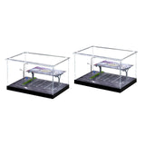 2pcs 1/64 Scale Parking Lot Decoration Clear Acrylic Collection Box