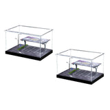 2pcs 1/64 Scale Parking Lot Decoration Clear Acrylic Collection Box
