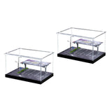 2pcs 1/64 Scale Parking Lot Decoration Clear Acrylic Collection Box