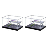 2pcs 1/64 Scale Parking Lot Decoration Clear Acrylic Collection Box