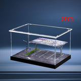 2pcs 1/64 Scale Parking Lot Decoration Clear Acrylic Collection Box