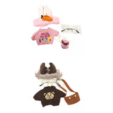 Maxbell 2 set Cute Plush Doll Clothings Glasses Fashionable Flurfy for Easter