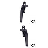 Maxbell 2Pair Window Handles Left/ Hand Zinc Alloy Window Hardware Door Handle Black
