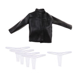 Maxbell 1/6 Scale PU Leather Male Jacket Coat Clothes with Female Briefs