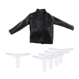 Maxbell 1/6 Scale PU Leather Male Jacket Coat Clothes with Female Briefs