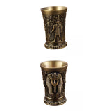 Maxbell 2pcs Shot Glass Vintage Egyptian Drinkware for Drinkware Accessories