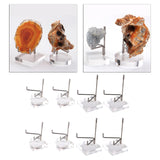 Maxbell 8x Durable Acrylic Display Stand Holder Suport for Minerals Geode Crystal