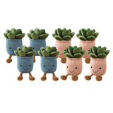 Maxbell 8 PCS Cute Lifelike Plush Green Potted Plants Plant Stuffed Toy Decors