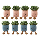 Maxbell 8 PCS Cute Lifelike Plush Green Potted Plants Plant Stuffed Toy Decors