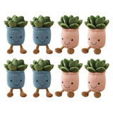 Maxbell 8 PCS Cute Lifelike Plush Green Potted Plants Plant Stuffed Toy Decors